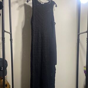 INC International Concepts Elegant Black Lace Midi Dress